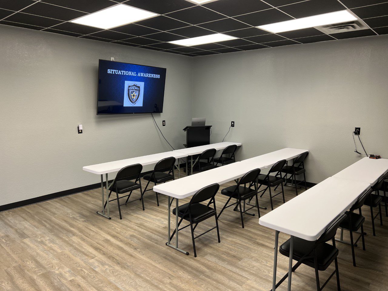 Empty Class Room With Benches